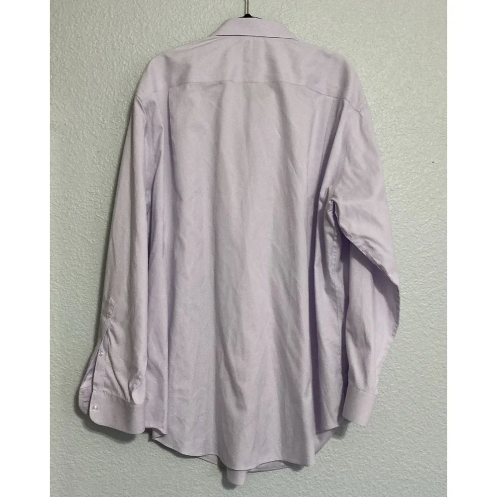 Jos A Bank Traveler Lavender Striped Long‎ Sleeve Button-Up w/Pocket - SZ 18-35
